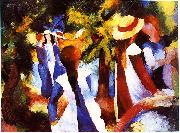 August Macke, Madchen unter Baumen